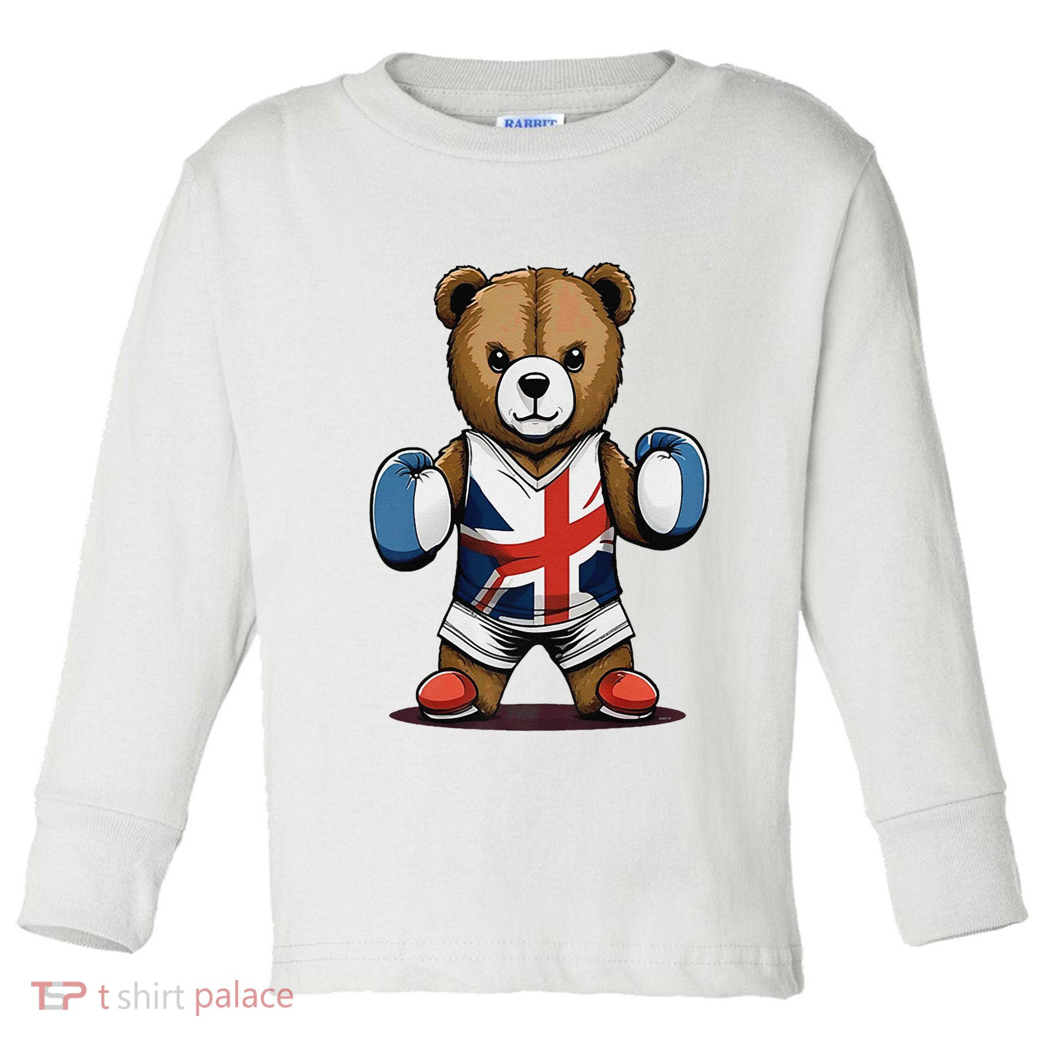 Teddy Bear Boxing Premium Toddler Long Sleeve Shirt