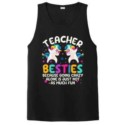 Teacher Besties Because Going Crazy Alone Back To School PosiCharge Competitor Tank