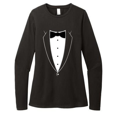 Tstars Black Bow Tie Suit Womens CVC Long Sleeve Shirt