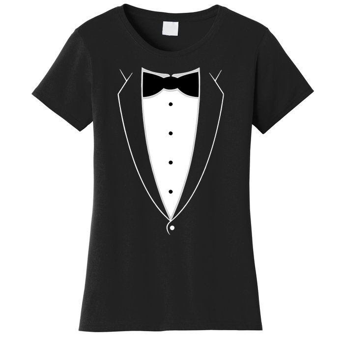 Tstars Black Bow Tie Suit Women's T-Shirt