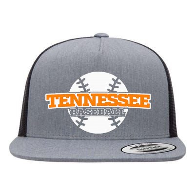 Tennessee Baseball Block Font Flat Bill Trucker Hat