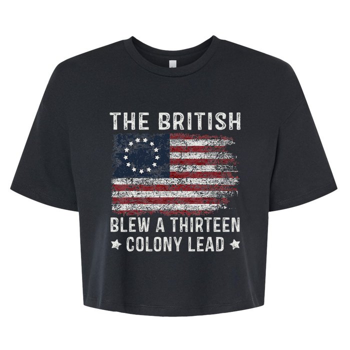 The British Blew A 13 Colony Lead Bella+Canvas Jersey Crop Tee