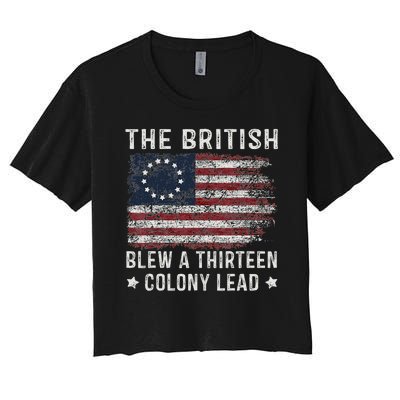 The British Blew A 13 Colony Lead Women's Crop Top Tee