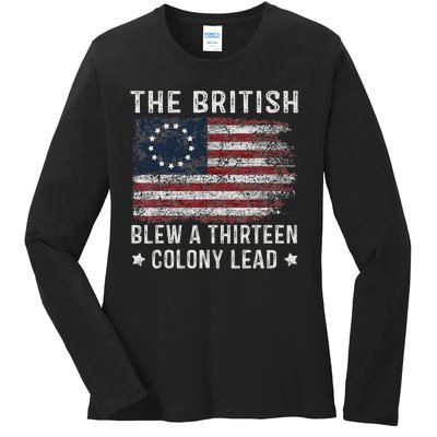 The British Blew A 13 Colony Lead Ladies Long Sleeve Shirt