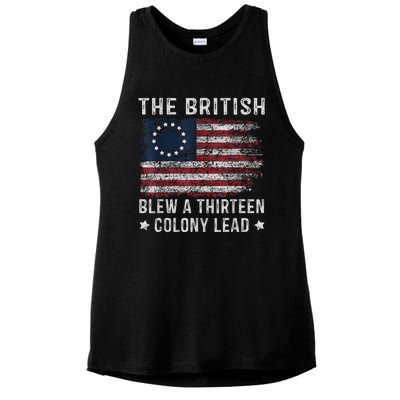 The British Blew A 13 Colony Lead Ladies PosiCharge Tri-Blend Wicking Tank