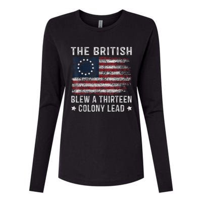 The British Blew A 13 Colony Lead Womens Cotton Relaxed Long Sleeve T-Shirt