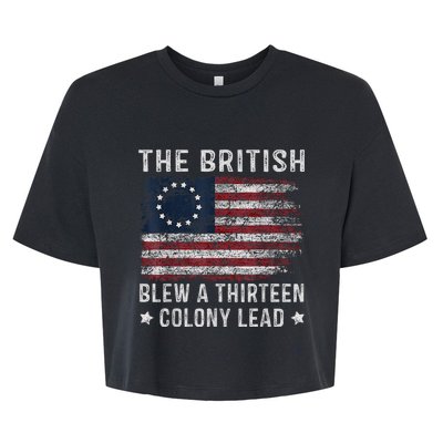 The British Blew A 13 Colony Lead Bella+Canvas Jersey Crop Tee