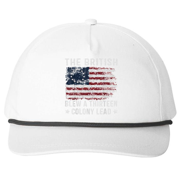 The British Blew A 13 Colony Lead Snapback Five-Panel Rope Hat