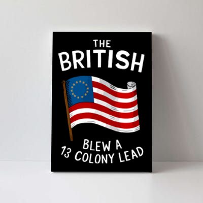 The British Blew 13 Colony Lead American Patriot Baseball Canvas