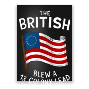 The British Blew 13 Colony Lead American Patriot Baseball Poster