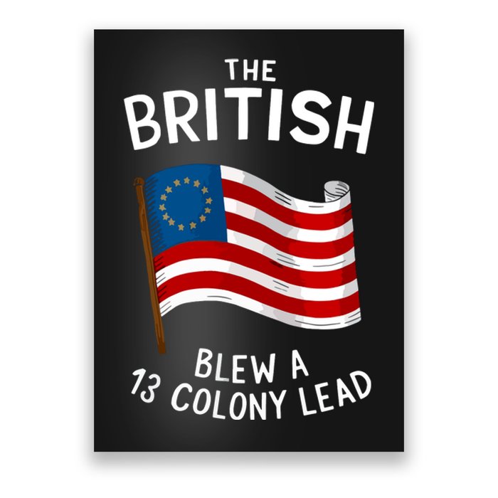 The British Blew 13 Colony Lead American Patriot Baseball Poster