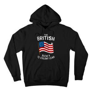 The British Blew 13 Colony Lead American Patriot Baseball Tall Hoodie