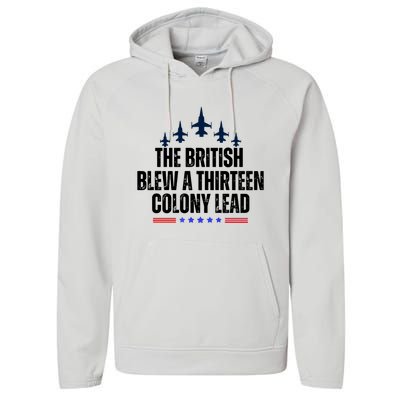 The British Blew A 13 Colony Lead Funny Patriotic Performance Fleece Hoodie