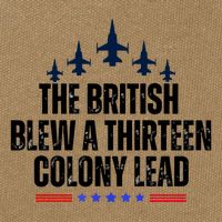 The British Blew A 13 Colony Lead Funny Patriotic Cotton Canvas Backpack