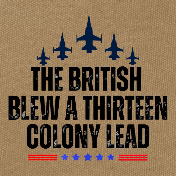 The British Blew A 13 Colony Lead Funny Patriotic Cotton Canvas Backpack