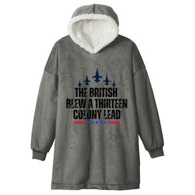 The British Blew A 13 Colony Lead Funny Patriotic Hooded Wearable Blanket