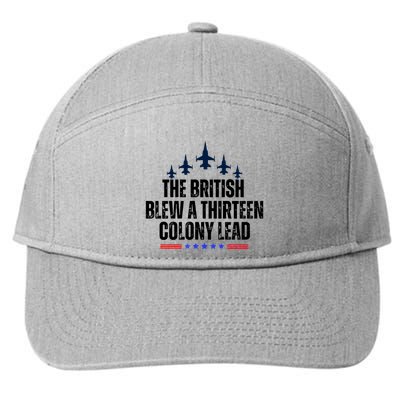 The British Blew A 13 Colony Lead Funny Patriotic 7-Panel Snapback Hat