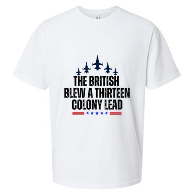 The British Blew A 13 Colony Lead Funny Patriotic Sueded Cloud Jersey T-Shirt