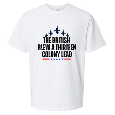 The British Blew A 13 Colony Lead Funny Patriotic Sueded Cloud Jersey T-Shirt