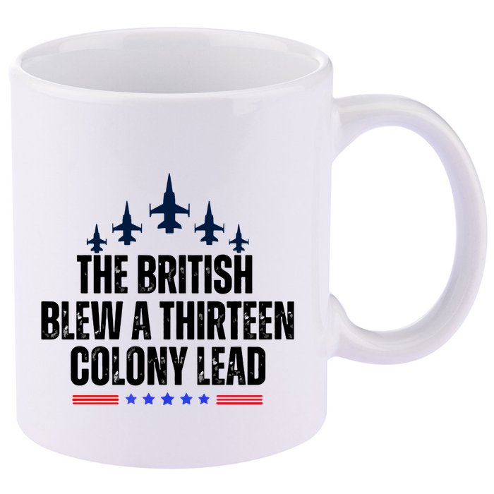 The British Blew A 13 Colony Lead Funny Patriotic 11oz C Handle Ceramic Mug