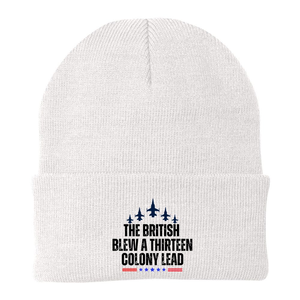 The British Blew A 13 Colony Lead Funny Patriotic Beanie
