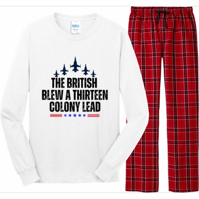 The British Blew A 13 Colony Lead Funny Patriotic Long Sleeve Pajama Set