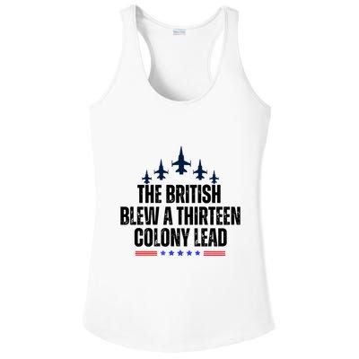 The British Blew A 13 Colony Lead Funny Patriotic Ladies PosiCharge Competitor Racerback Tank