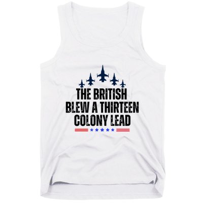 The British Blew A 13 Colony Lead Funny Patriotic Tank Top
