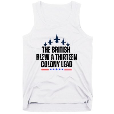 The British Blew A 13 Colony Lead Funny Patriotic Tank Top