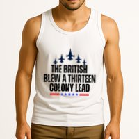 The British Blew A 13 Colony Lead Funny Patriotic Tank Top