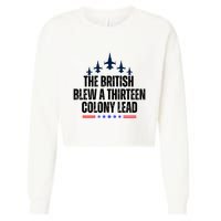 The British Blew A 13 Colony Lead Funny Patriotic Cropped Pullover Crew