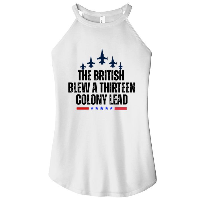 The British Blew A 13 Colony Lead Funny Patriotic Women's Perfect Tri Rocker Tank