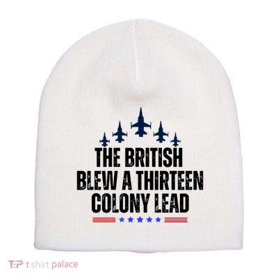 The British Blew A 13 Colony Lead Funny Patriotic Short Acrylic Beanie