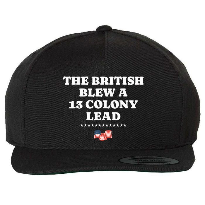 The British Blew A 13 Colony Lead Wool Snapback Cap