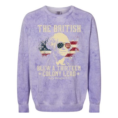 The British Blew A Thirteen Colony Lead 13 1776 4th Of July Colorblast Crewneck Sweatshirt