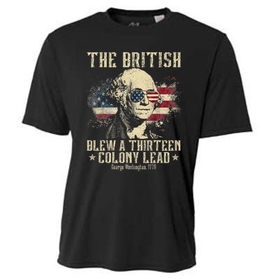 The British Blew A Thirteen Colony Lead 13 1776 4th Of July Cooling Performance Crew T-Shirt