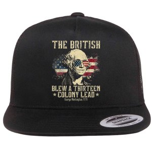 The British Blew A Thirteen Colony Lead 13 1776 4th Of July Flat Bill Trucker Hat