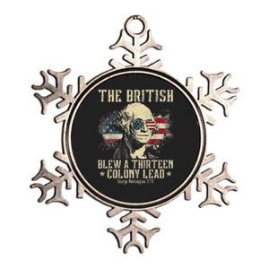 The British Blew A Thirteen Colony Lead 13 1776 4th Of July Metallic Star Ornament