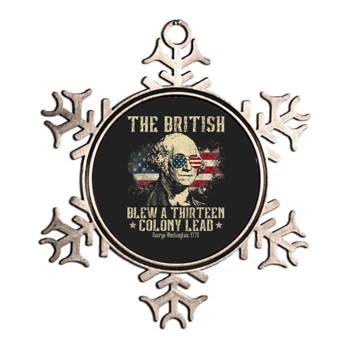 The British Blew A Thirteen Colony Lead 13 1776 4th Of July Metallic Star Ornament