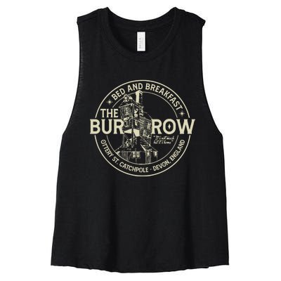 The Burrow Bed And Breakfast Christmas Women's Racerback Cropped Tank