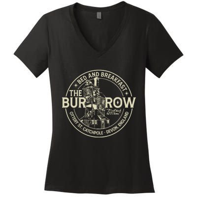 The Burrow Bed And Breakfast Christmas Women's V-Neck T-Shirt