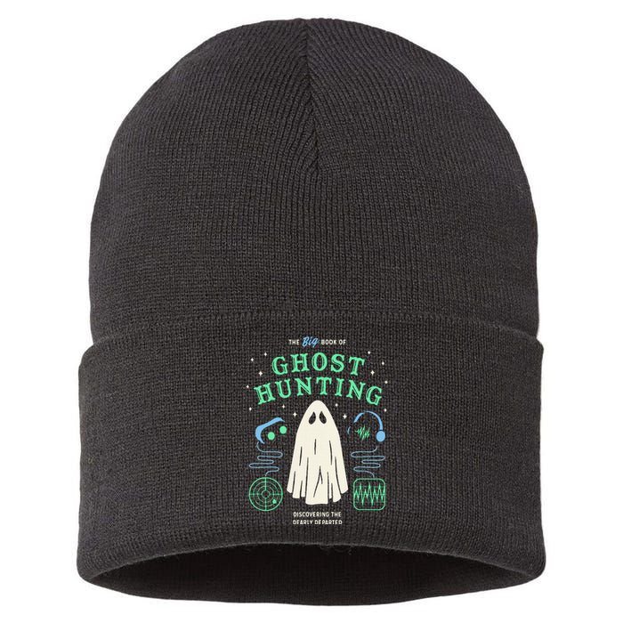 The Big Book Of Ghost Hunting Funny Halloween Sustainable Knit Beanie