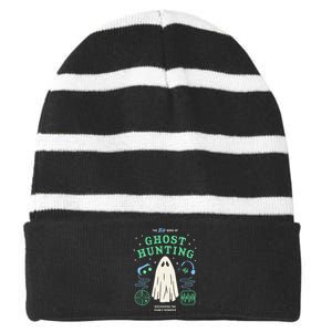 The Big Book Of Ghost Hunting Funny Halloween Striped Beanie with Solid Band