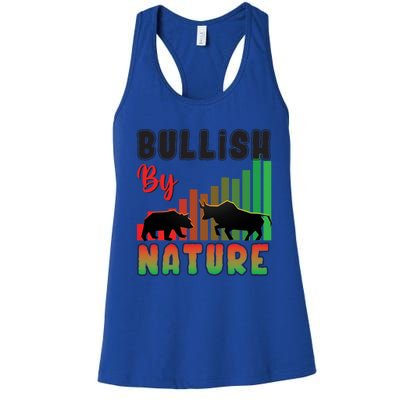 Trading Bullish By Nature Day Stock Trader Gift Women's Racerback Tank