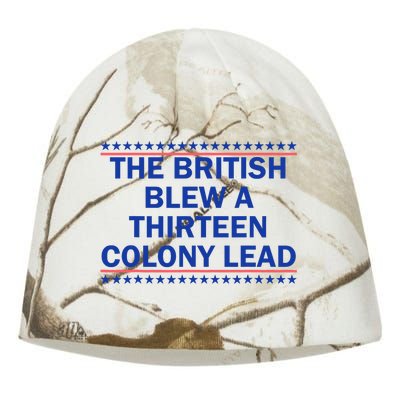 The British Blew A Thirteen Colony Lead Funny 4th Of July Kati - Camo Knit Beanie