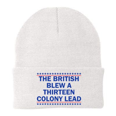 The British Blew A Thirteen Colony Lead Funny 4th Of July Knit Cap Winter Beanie