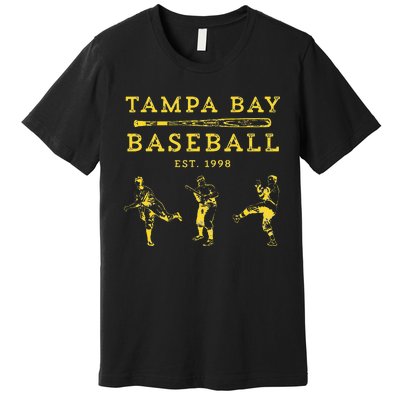 Tampa Bay Baseball Fan Retro Vintage Premium T-Shirt