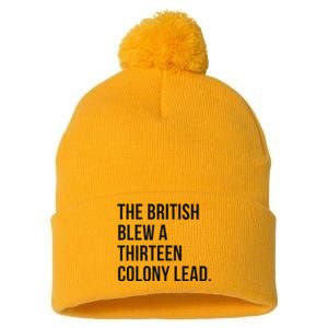 The British Blew A Thirn Colony Lead For History Pom Pom 12in Knit Beanie