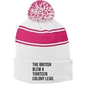 The British Blew A Thirn Colony Lead For History Stripe Pom Pom Beanie