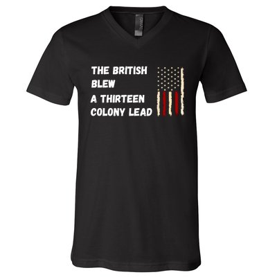 The British Blew A Thirteen Colony Lead V-Neck T-Shirt